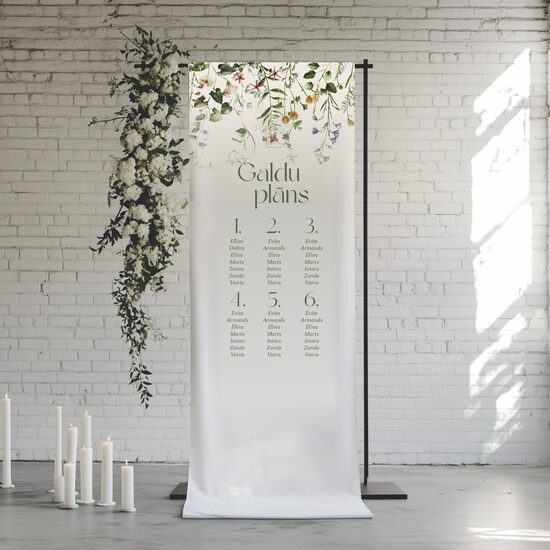 Auduma sēdvietu plāns | Pļava